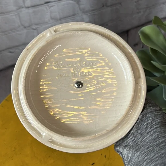 Treasure craft flour floral canister retro vintage 60s 70s BoHo bohemian wood - Picture 8 of 10